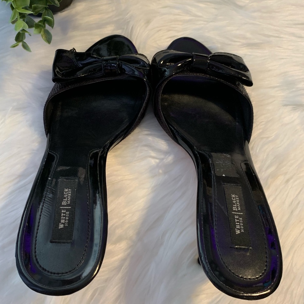 ❤️SOLD WHBM leather bow heels - Picture 8 of 8